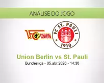 Prognóstico Union Berlin St. Pauli (05 April 2026)