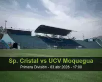 Prognóstico Sp. Cristal UCV Moquegua (03 April 2026)