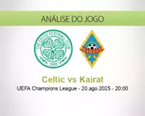 Prognóstico Celtic Kairat (20 August 2025)