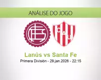 Prognóstico Lanús Santa Fe (30 January 2026)