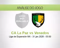 Prognóstico CA La Paz Venados (31 January 2026)