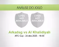 Prognóstico Arkadag Al Khalidiyah (24 December 2025)