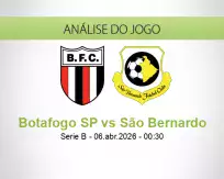 Prognóstico Botafogo SP São Bernardo (06 April 2026)
