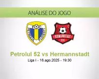 Prognóstico Petrolul 52 Hermannstadt (16 August 2025)