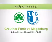 Prognóstico Greuther Fürth Magdeburg (08 March 2025)