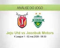 Prognóstico Jeju Utd Jeonbuk Motors (02 May 2026)