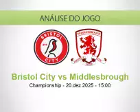 Prognóstico Bristol City Middlesbrough (20 December 2025)