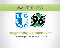 Prognóstico Magdeburg Hannover (30 January 2026)