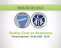 Prognóstico Godoy Cruz Acassuso (04 April 2026)