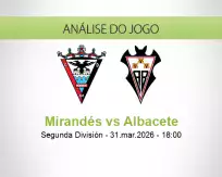 Prognóstico Mirandés Albacete (31 March 2026)