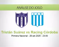 Prognóstico Tristán Suárez Racing Córdoba (28 September 2025)