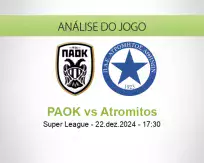 Prognóstico PAOK Atromitos (22 December 2024)