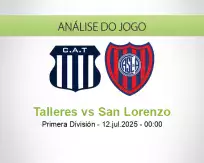 Prognóstico Talleres San Lorenzo (12 July 2025)