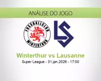 Prognóstico Winterthur Lausanne (31 January 2026)