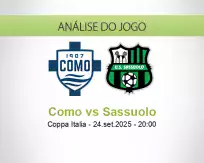 Prognóstico Como Sassuolo (24 September 2025)