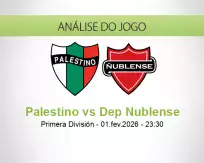 Prognóstico Palestino Dep Nublense (02 February 2026)