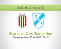 Prognóstico Barracas C Temperley (06 February 2026)