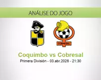 Prognóstico Coquimbo Cobresal (03 April 2026)