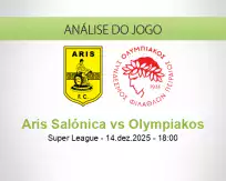 Prognóstico Aris Salónica Olympiakos (14 December 2025)