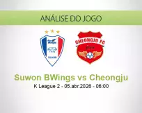 Prognóstico Suwon BWings Cheongju (05 April 2026)