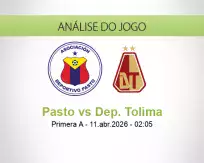 Prognóstico Pasto Dep. Tolima (11 April 2026)