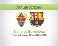 Prognóstico Elche Barcelona (31 January 2026)