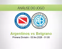 Prognóstico Argentinos Belgrano (03 February 2026)