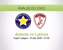 Prognóstico Asteras Larissa (04 April 2026)