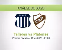 Prognóstico Talleres Platense (01 February 2026)