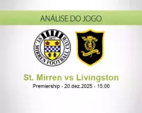 Prognóstico St. Mirren Livingston (20 December 2025)