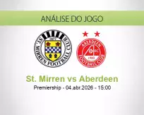 Prognóstico St. Mirren Aberdeen (04 April 2026)