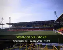 Prognóstico Watford Stoke (20 December 2025)
