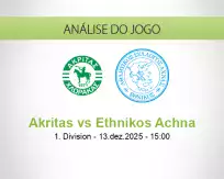 Prognóstico Akritas Ethnikos Achna (13 December 2025)