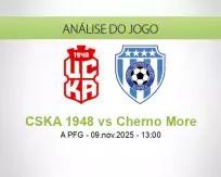 Prognóstico CSKA 1948 Cherno More (09 November 2025)