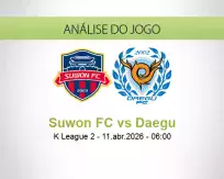 Prognóstico Suwon FC Daegu (11 April 2026)