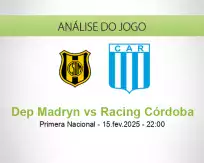 Prognóstico Dep Madryn Racing Córdoba (16 February 2025)