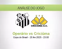 Prognóstico Operário Criciúma (26 February 2025)