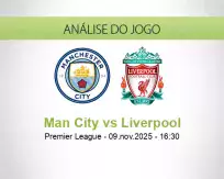 Prognóstico Man City Liverpool (09 November 2025)