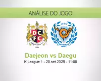 Prognóstico Daejeon Daegu (20 September 2025)