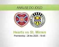 Prognóstico Hearts St. Mirren (26 February 2025)