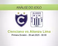 Prognóstico Cienciano Alianza Lima (29 September 2025)