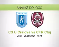 Prognóstico CS U Craiova CFR Cluj (25 April 2024)