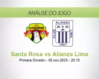 Prognóstico Santa Rosa Alianza Lima (05 November 2025)