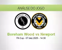 Prognóstico Boreham Wood Newport (07 December 2025)