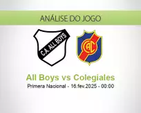 Prognóstico All Boys Colegiales (16 February 2025)