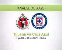 Prognóstico Tijuana Cruz Azul (01 February 2025)