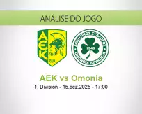 Prognóstico AEK Omonia (15 December 2025)