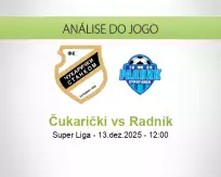 Prognóstico Čukarički Radnik (13 December 2025)