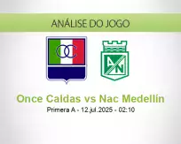 Prognóstico Once Caldas Nac Medellín (12 July 2025)