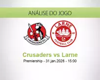Prognóstico Crusaders Larne (31 January 2026)